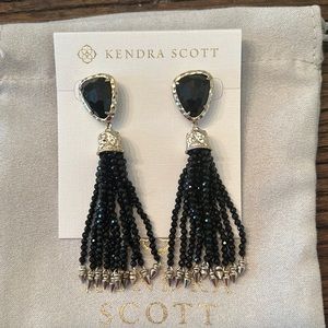 Kendra Scott: Black Granite Tassel Earrings